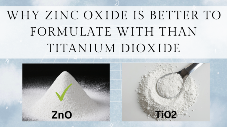 Pourquoi l’oxyde de zinc est préférable à l’oxyde de titane pour la formulation des produits.
